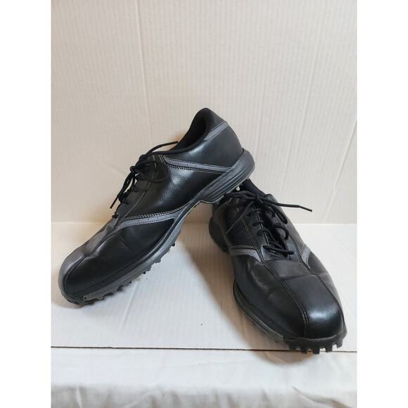 Nike Heritage Men's Size 12 Black Leather Golf Shoes - Picture 2 of 9